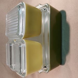 Vintage Pyrex Verde Refrigerator Set